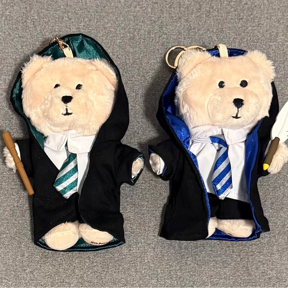 Starbucks x Harry Potter Bearista Keychain -Slytherin & Ravenclaw